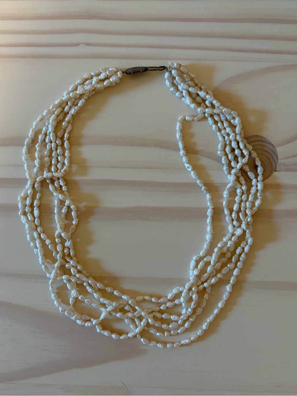 Vintage Freshwater Rice Pearl Necklace